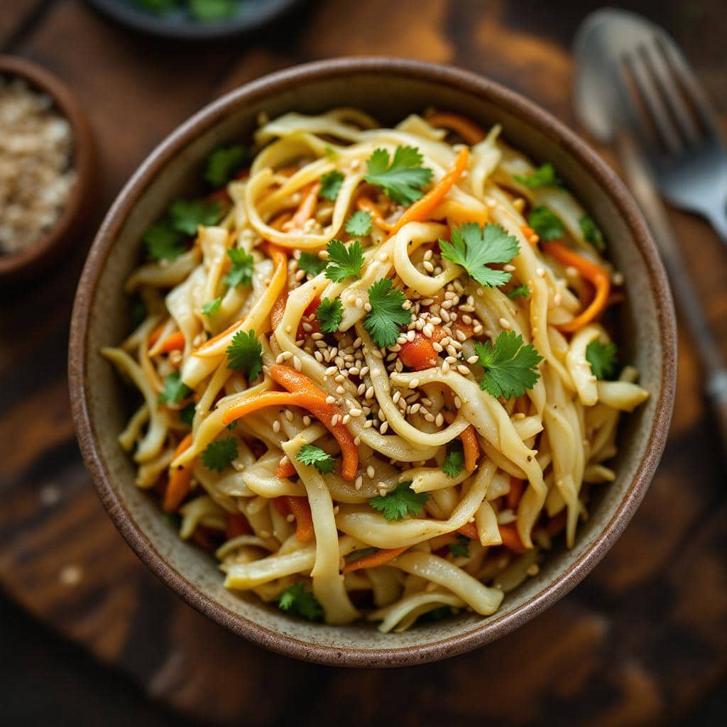 Chou chinois recette végétarienne dans un bol asiatique