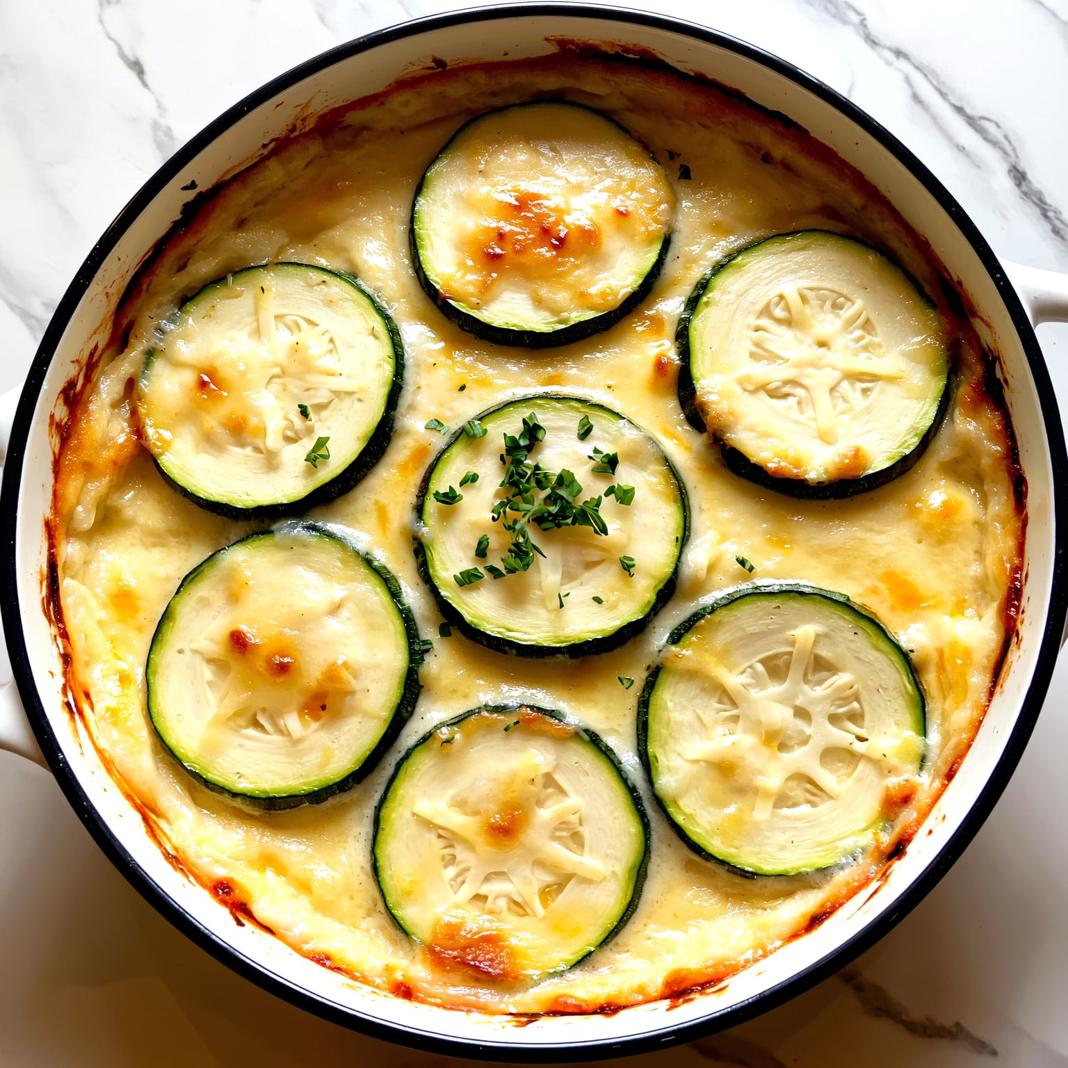 Gratin de courgettes crémeux au four