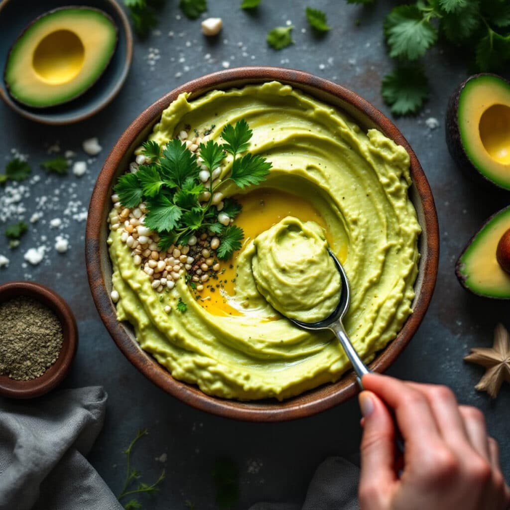 Préparation du houmous pour recette apéro végétarien
