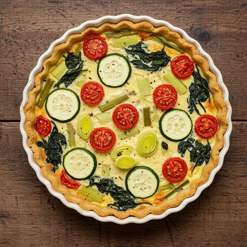 quiche recette végétarienne maison sortie du four