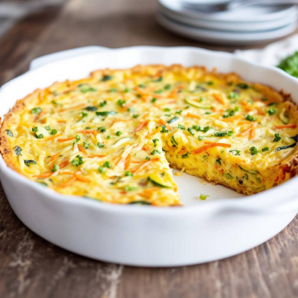 quiche végétarienne sans pâte aux légumes râpés