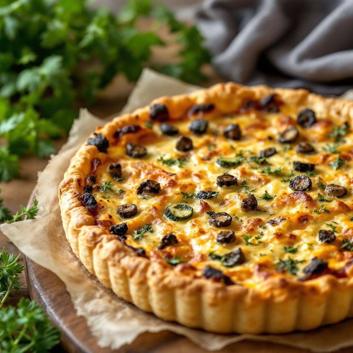 recette quiche végétarienne maison dorée