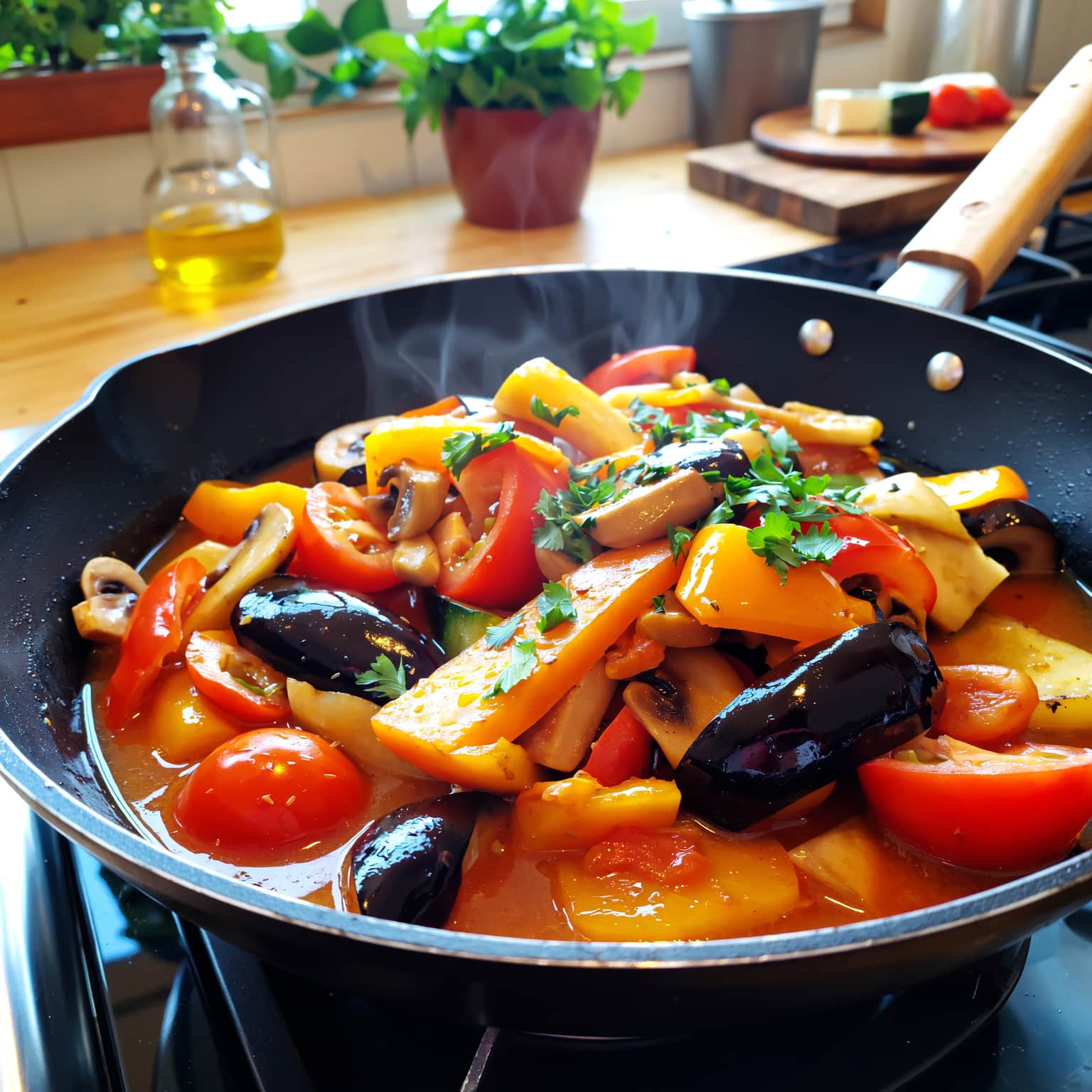 Poêlée méditerranéenne – 3 recettes rapides en moins de 20 min