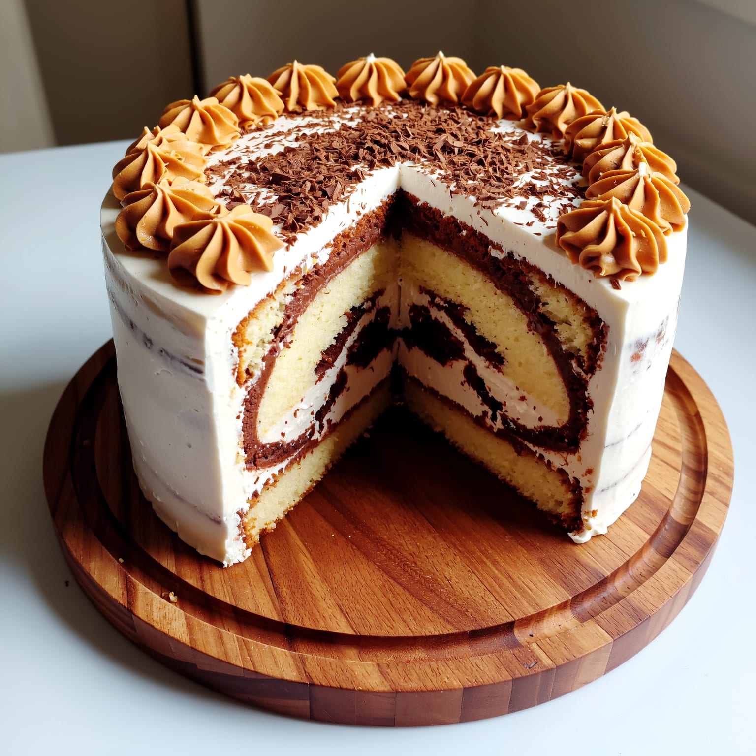 Cake marbré chocolat-vanille végétarien