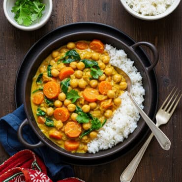 Curry végétarien aux pois chiches et légumes d’hiver
