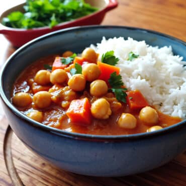 Curry pois chiches protéiné en sauce coco