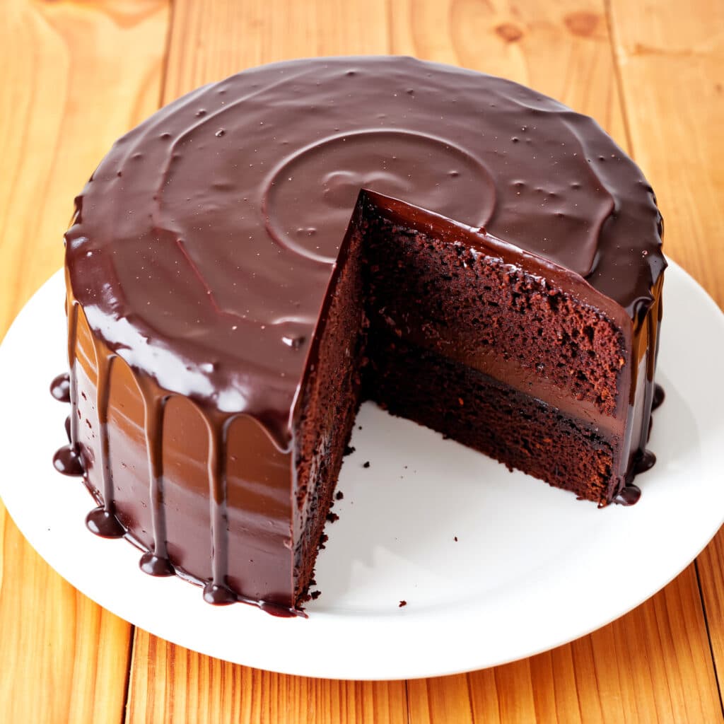 Gâteau moelleux au chocolat végétarien