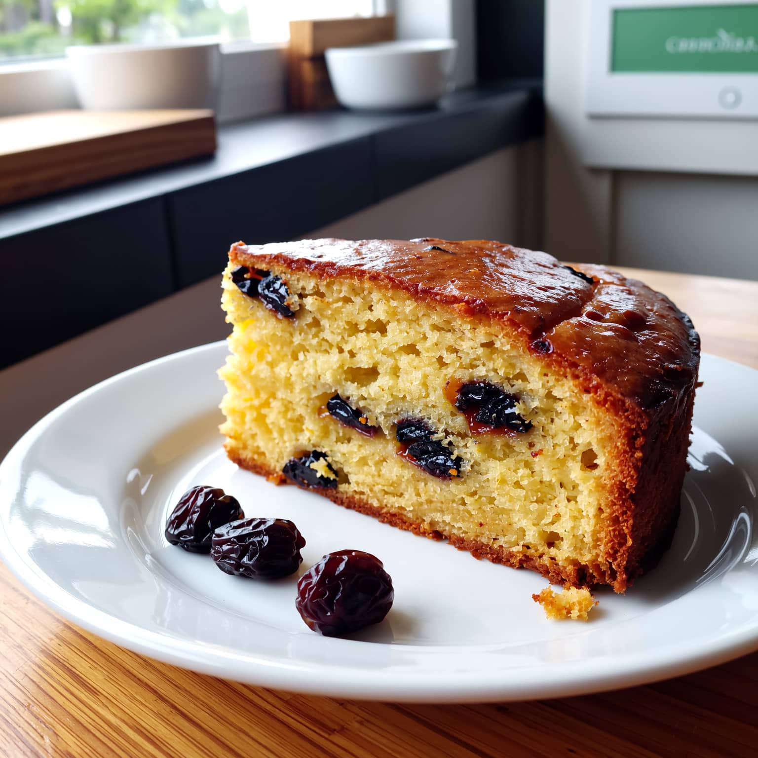Gâteau de semoule aux raisins végétarien