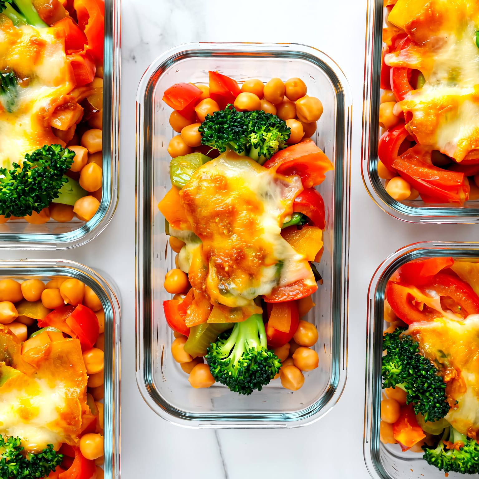 Portions individuelles de gratin végétarien préparées