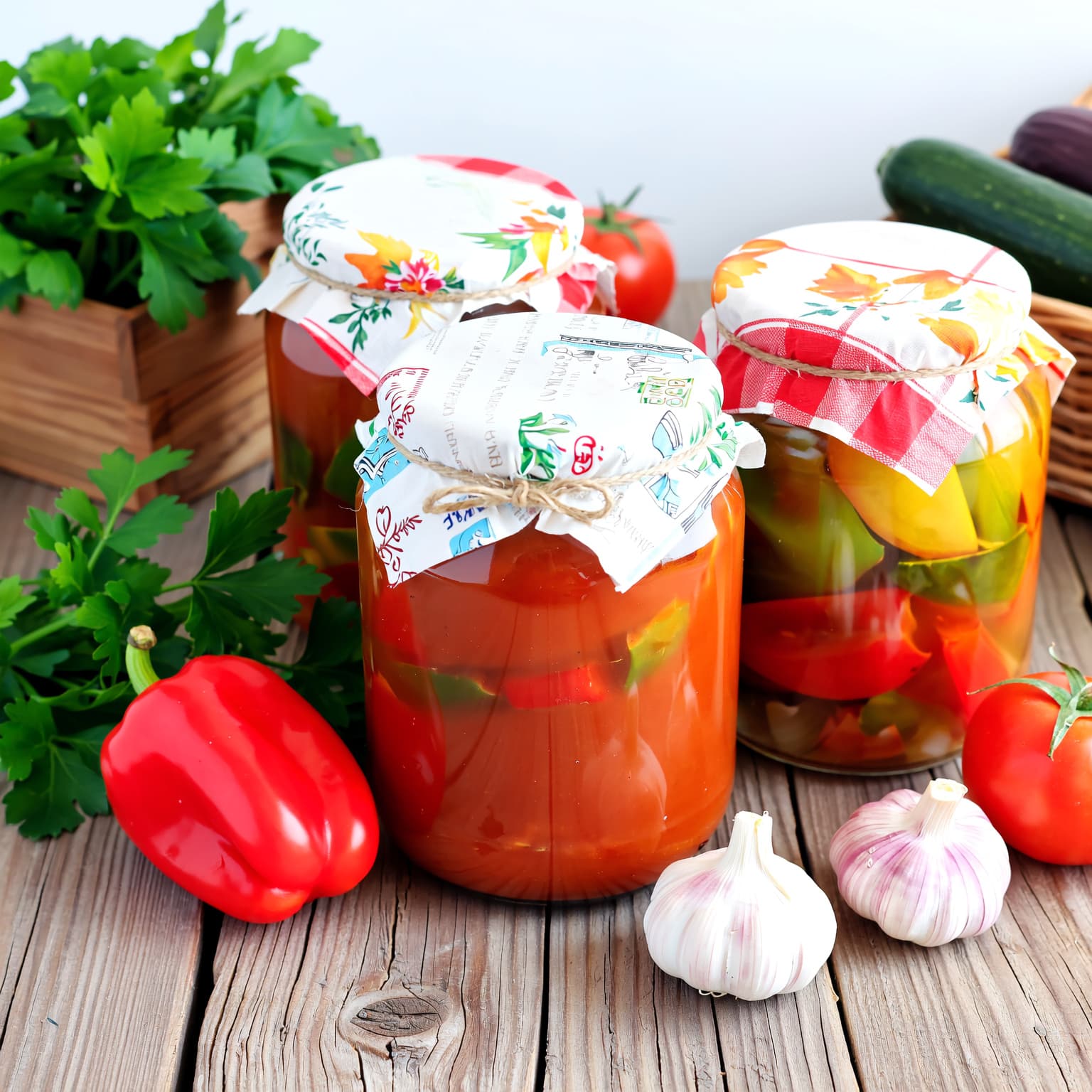 Bocaux de légumes en conserves maison pour batch cooking végétarien