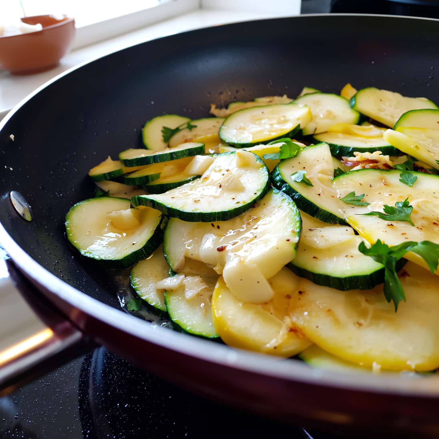 Poêlée courgette ail-persil – Recette végétarienne simple