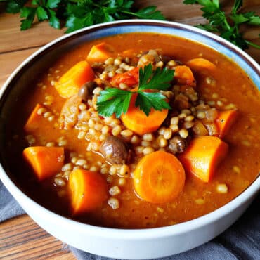 Ragoût de lentilles et carottes mijoté