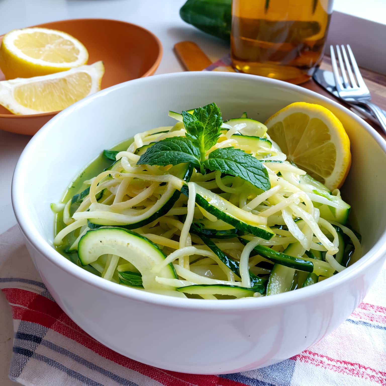 Salade crue courgette-citron – Recette fraîche et rapide