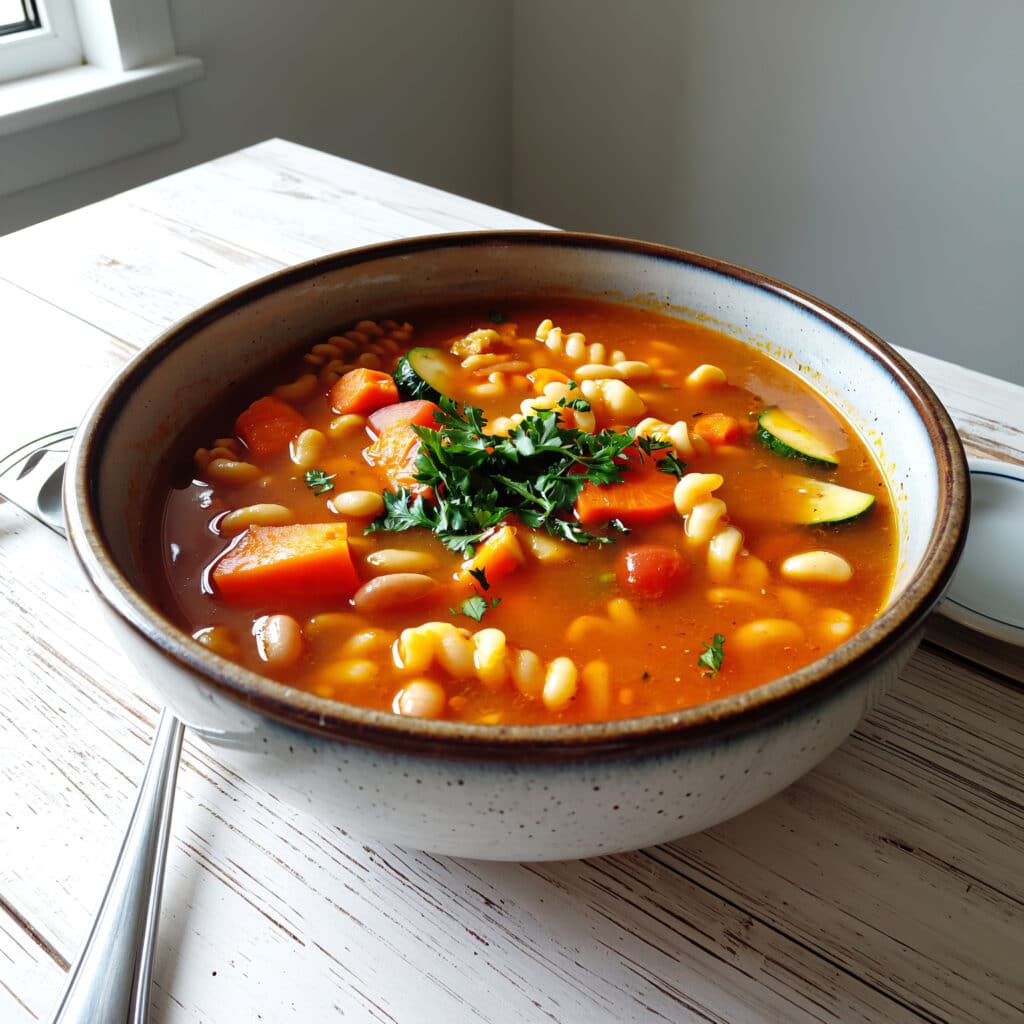 Soupe minestrone italienne aux légumes d’hiver