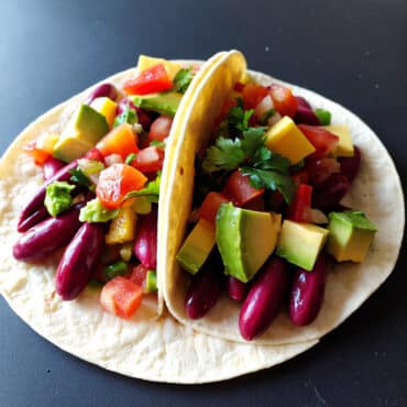Tacos végétariens aux haricots rouges protéinés