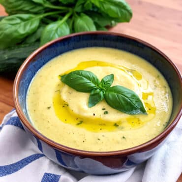 Velouté de courgettes au basilic