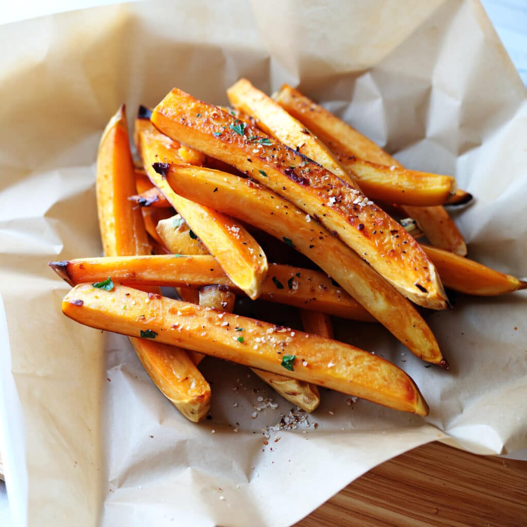 Frites de butternut croustillantes
