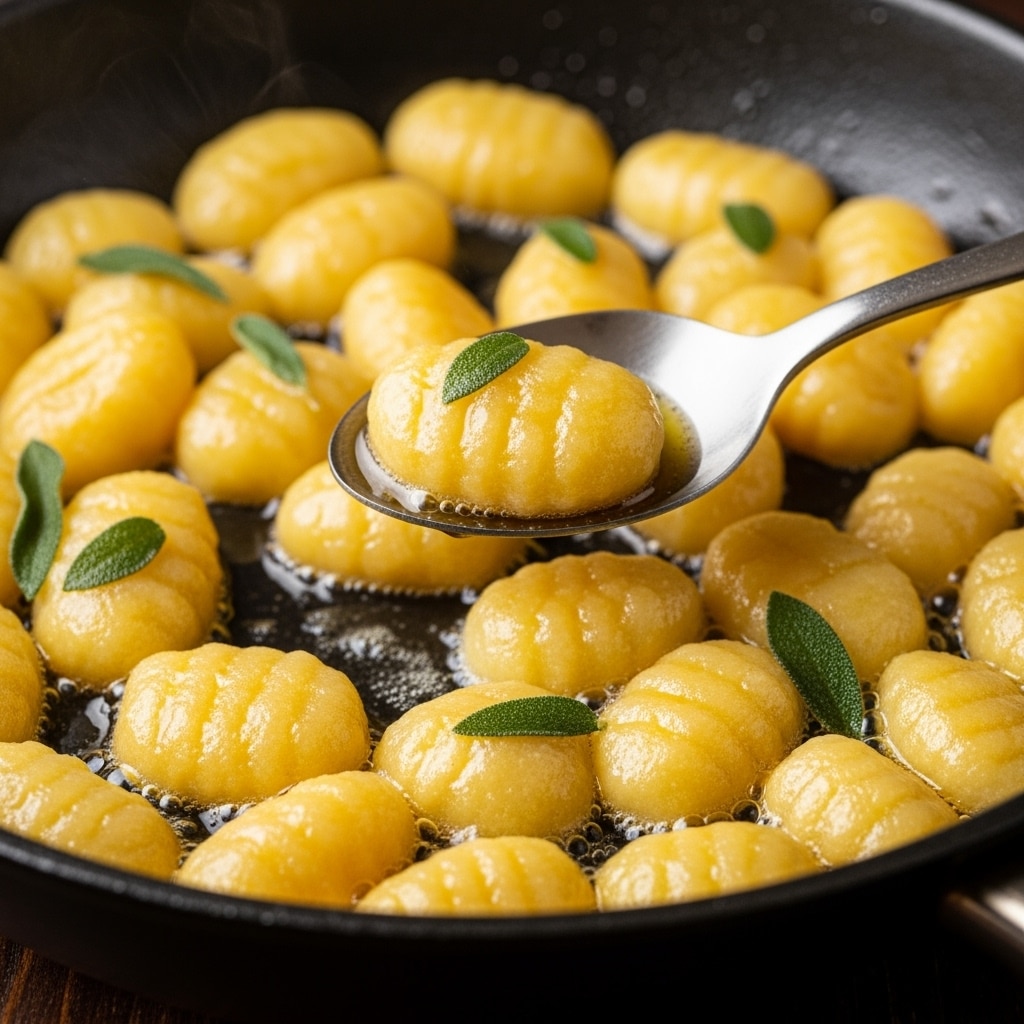 Gnocchis de butternut maison dorés et moelleux
