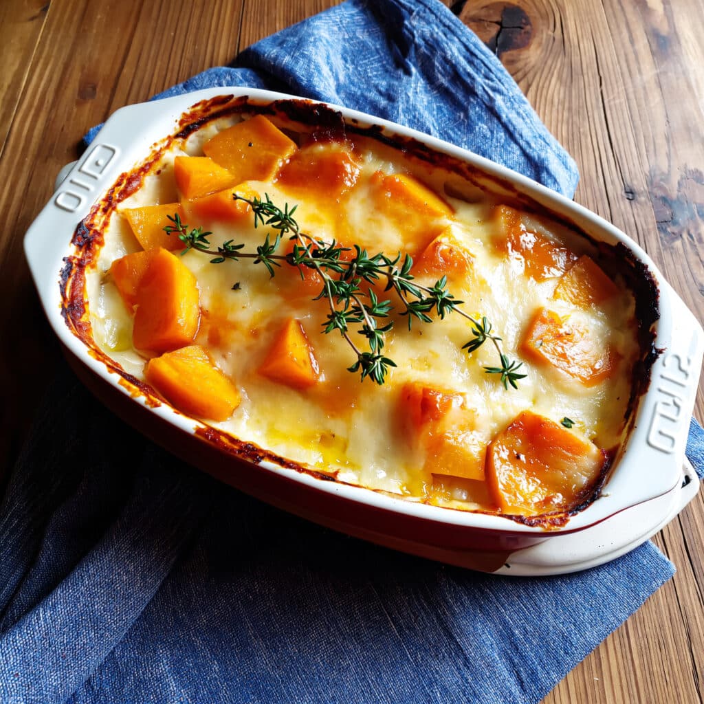 Gratin butternut-fromage doré