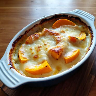 Gratin butternut-fromage doré et fondant