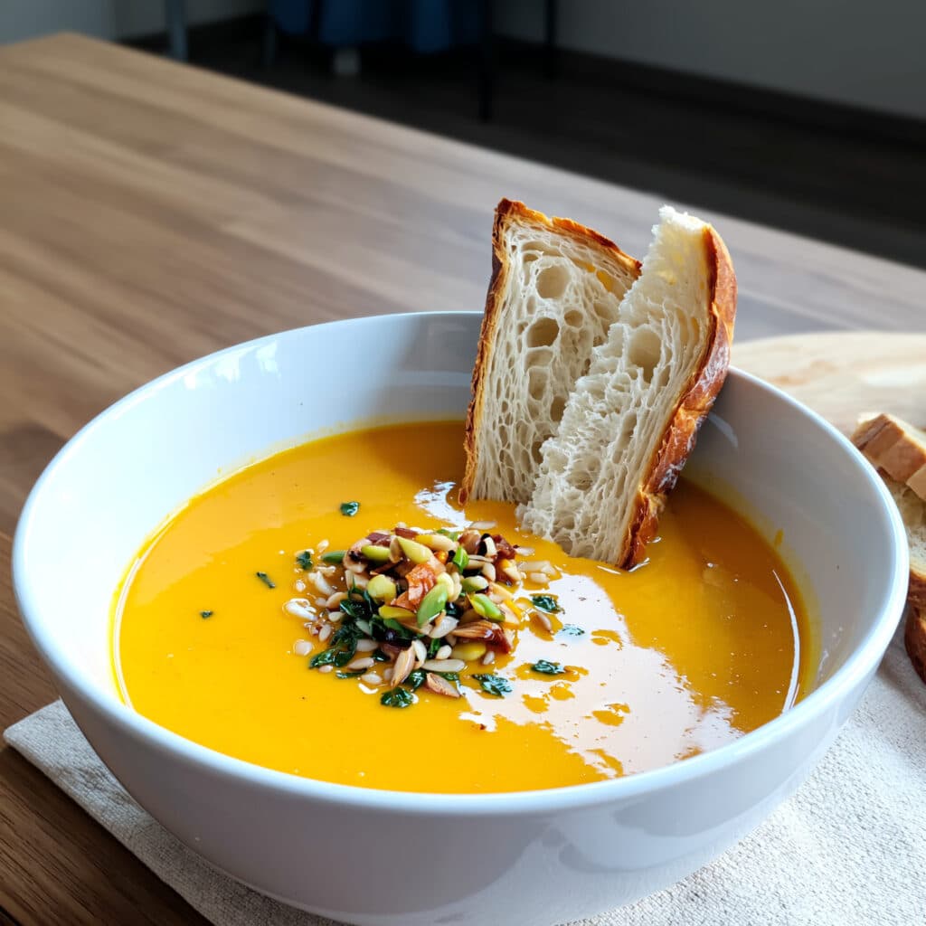 Soupe coco-butternut crémeuse