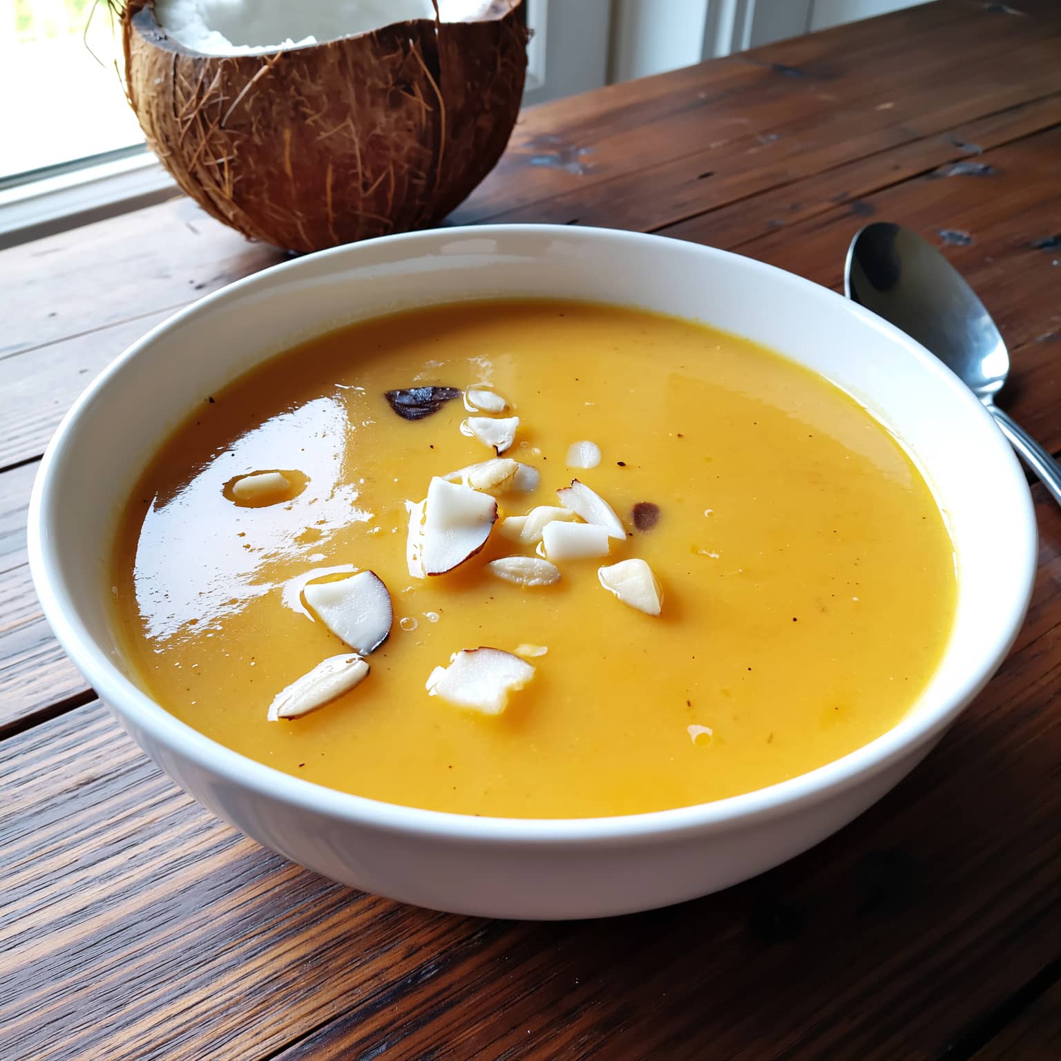 Soupe coco-butternut veloutée et crémeuse