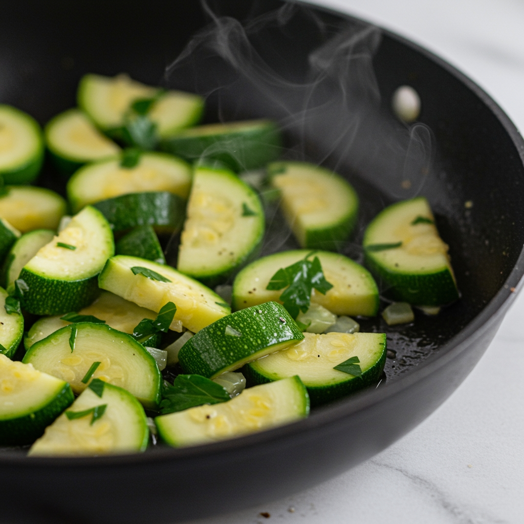 Poêlée légère de courgettes sautées, recette minceur rapide