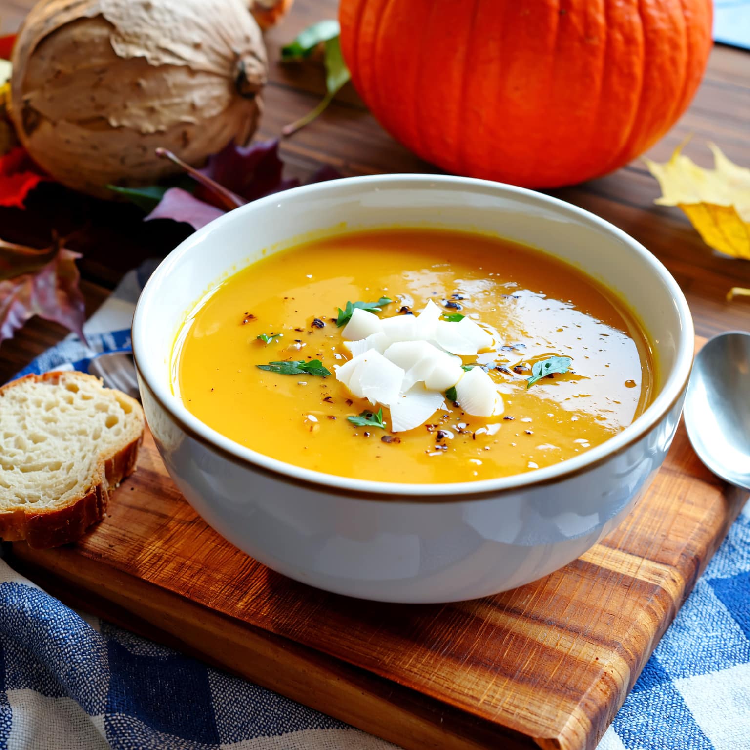 Velouté potimarron-gingembre crémeux