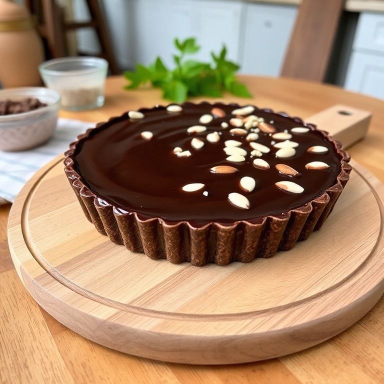Tarte au chocolat intense et fondante